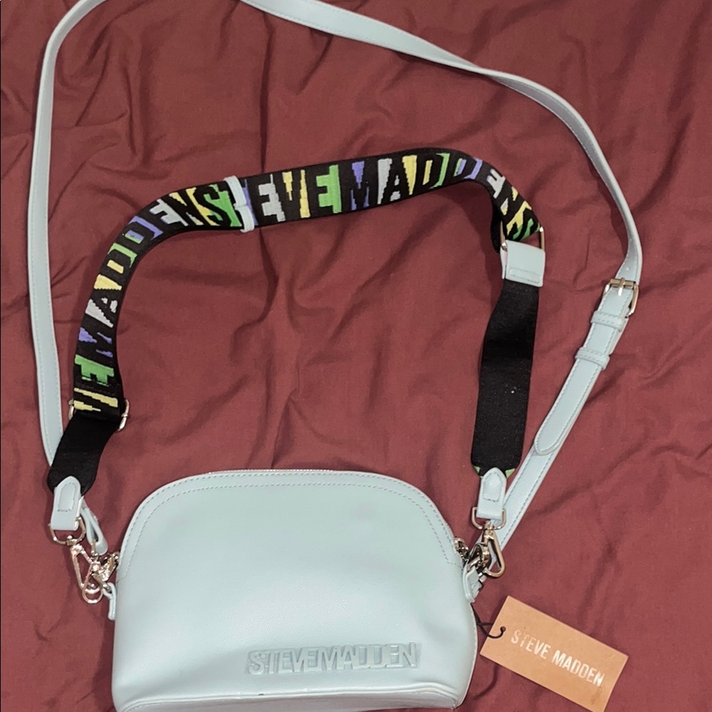 Steve Madden Blue Crossbody Bag with Adjustable Strap
